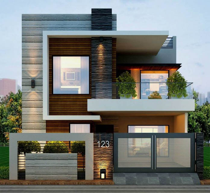 Rumah Minimalis Type 36 2 Lantai Style Desain Kotak-Kotak